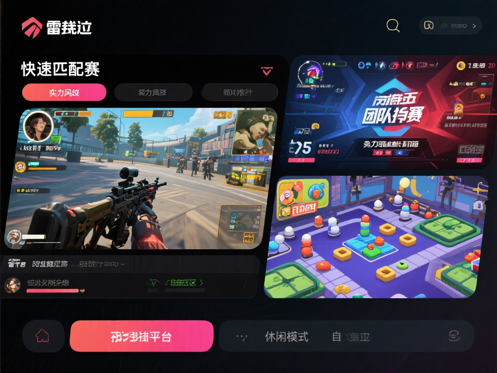 以热门的射击游戏为例，雷竞技提供了快速匹配赛与团队