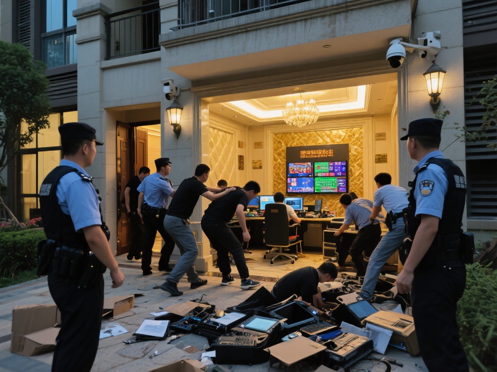 警方雷霆出击成功捣毁非法雷竞技赌博窝点 据悉,这次被捣毁的非法雷竞技庄家窝点位于城市某高档