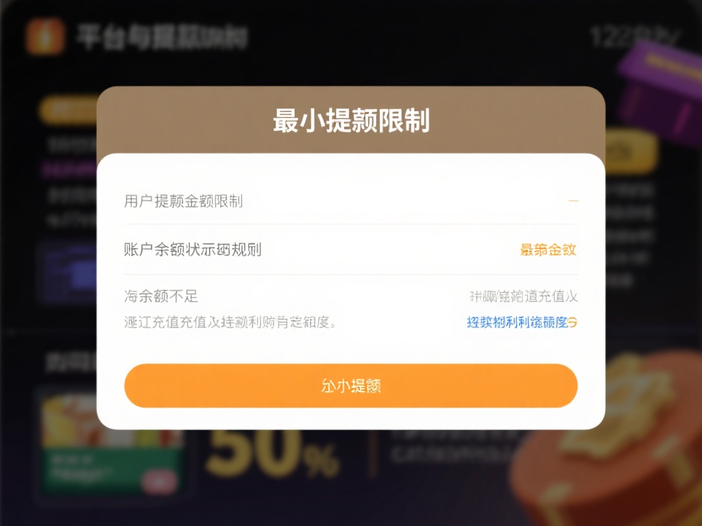 最低提款金额限制
平台的提款设有最低金额要求，用