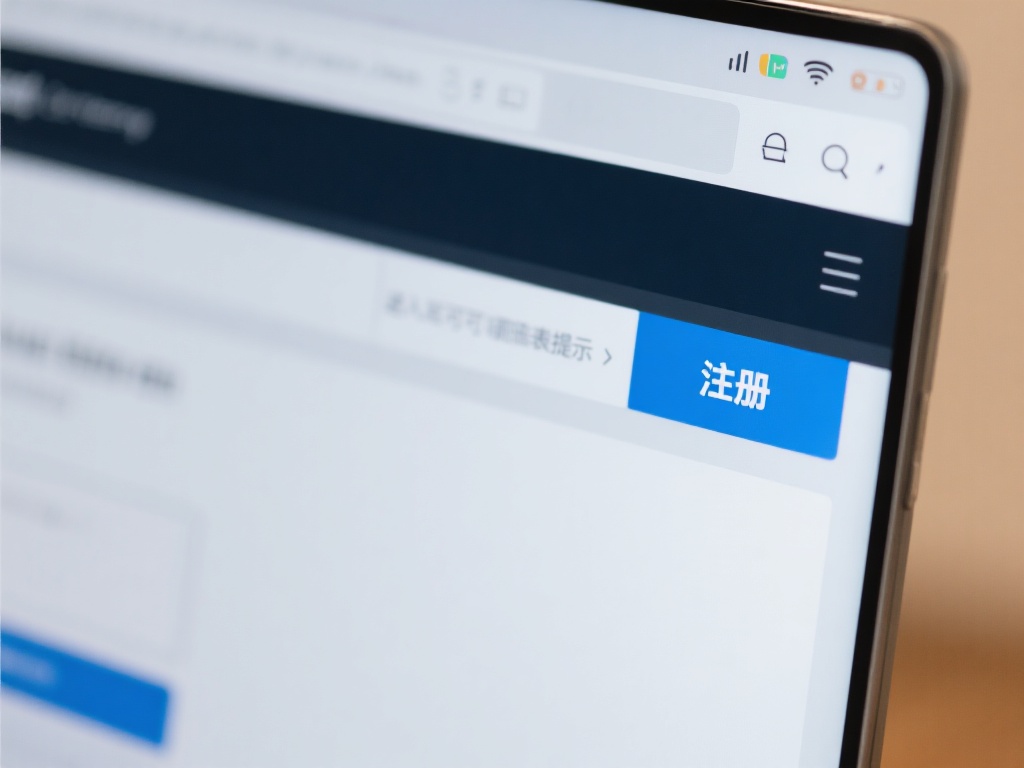 点击“注册”按钮：找到首页右上角的“注册”选项。这